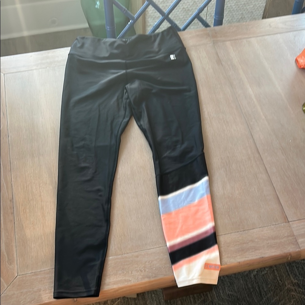 PE Nation Black and Multicolor Leggings